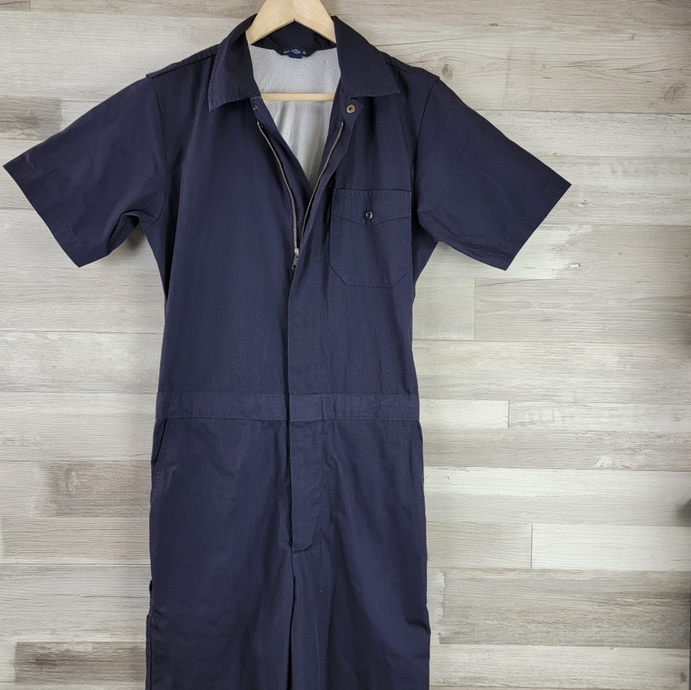 Lands End Navy Short Sleeve Unlined Cover Alls Women's Size XXS - Picture 16 of 16